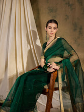 Womens Fashion Ethnic Green Color Sarees-MLSHWSA1369GRN0ONE